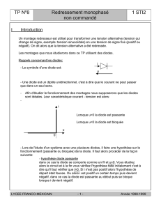 TP Nº8 Redressement monophasé non commandé 1 STI2