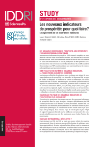 Les nouveaux indicateurs de prospérité : pour quoi faire