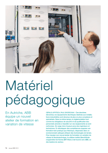 En Autriche, ABB équipe un nouvel atelier de formation en variation