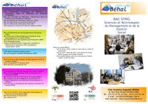 BAC STMG - EPLE Auguste Béhal Lycée des Métiers de la