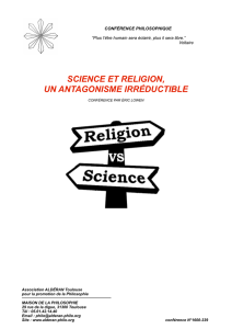 Science et religion, l`inconciabilité
