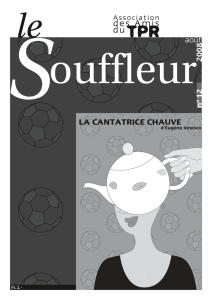 LA CANTATRICE CHAUVE - Théâtre populaire romand