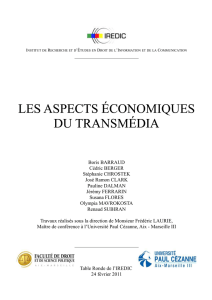 l`économie du transmédia - Aix