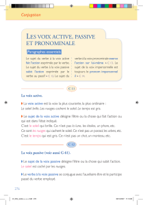 voix active, passive et pronominale