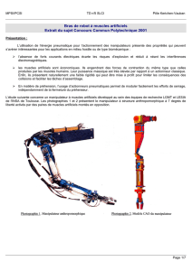 Bras de robot à muscles artificiels Extrait du sujet Concours