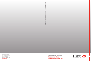 HSBC Bank Canada Annual Report and Accounts 2014