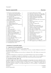 Fonction exponentielle Exercices