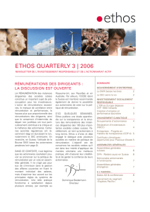 ETHOS QUARTERLY 3 | 2006
