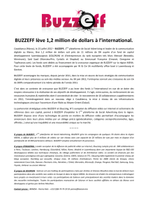 Communiqué de presse levée de fonds Buzzeff – 23 juillet 2012