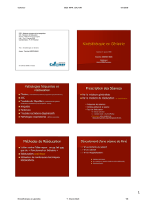Kinésithérapie en Gériatrie