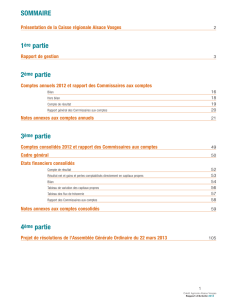 Rapport d`activité 2012 - Crédit Agricole Alsace Vosges