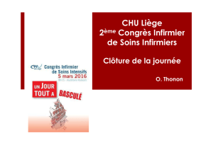 CHU Liège 2ème Congrès Infirmier de Soins Infirmiers