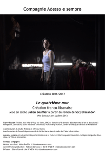 dossier prod 4e mur - Théâtre Jean Vilar