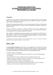 Convention constitutive du Réseau des Urgences IdF