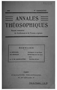 Annales theosophiques