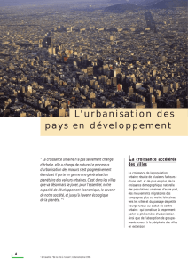 L`urbanisation des pays en développement