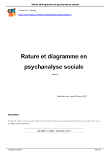 Rature et diagramme en psychanalyse sociale