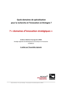 7 « domaines d`innovation stratégiques