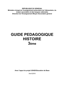guide pedagogique histoire - Sen
