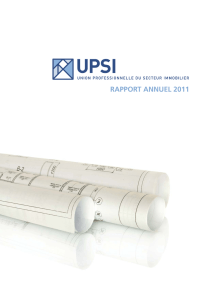 rapport annuel 2011 - UPSI-BVS