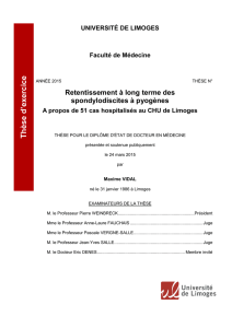 à propos de 51 cas hospitalisés au CHU de Limoges