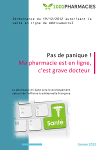 Pas de panique ! Ma pharmacie est en ligne, c