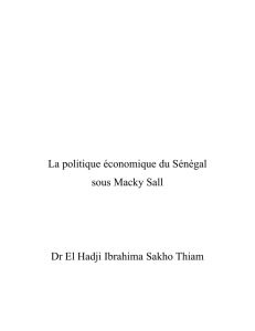 La politique économique du Sénégal sous Macky Sall Dr El Hadji