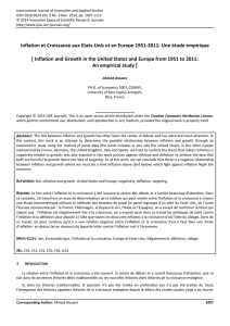 Inflation et Croissance aux Etats-Unis et en Europe