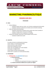 programme marketing pharmaceutique