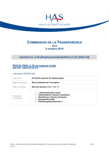 Avis de la Commission de la Transparence du 05-10-2016