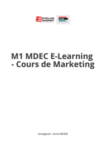 M1 MDEC E-Learning - Cours de Marketing