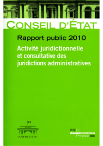 I. Rapport d`activité - La Documentation française