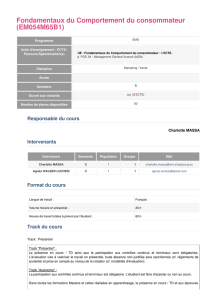 Fondamentaux du Comportement du consommateur