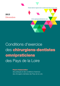 Conditions d`exercice des chirurgiens