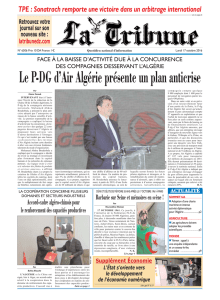 Le P-DG d`Air Algérie présente un plan anticrise