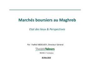 Marchés boursiers au Maghreb