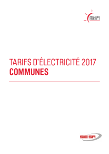 tarifs d`électricité 2017 communes