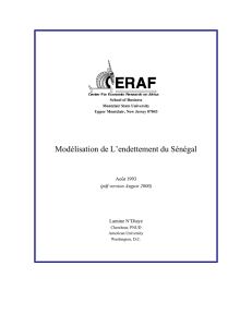 Modélisation de l`Endettement du Sénégal