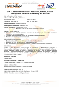 UFA : Licence Professionnelle Assurance, Banque, Finance