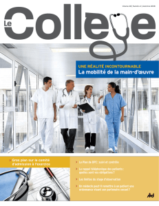 Revue Le Collège - automne 2008 - Collège des médecins du Québec