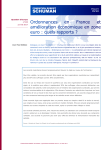 Ordonnances en France et amélioration économique en zone euro