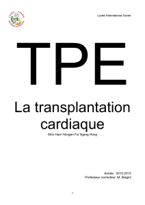 I. Histoire de la transplantation cardiaque