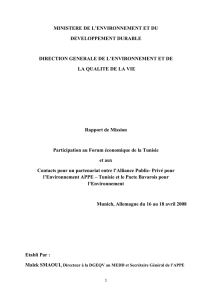 Rapport de Mission