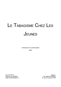 LE TABAC CHEZ LES JEUNES