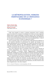 La m&eacute;tropolisation, horizon ind&eacute;passable de la croissance