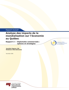 Analyse des impacts de la mondialisation sur l`économie au