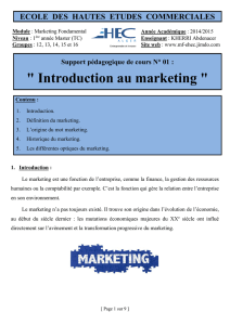 Introduction au marketing