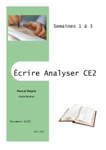 Écrire Analyser CE2
