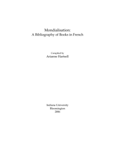 Mondialisation - Indiana University Bloomington