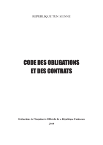 Tunisie - Code des obligations 2010 (www.droit